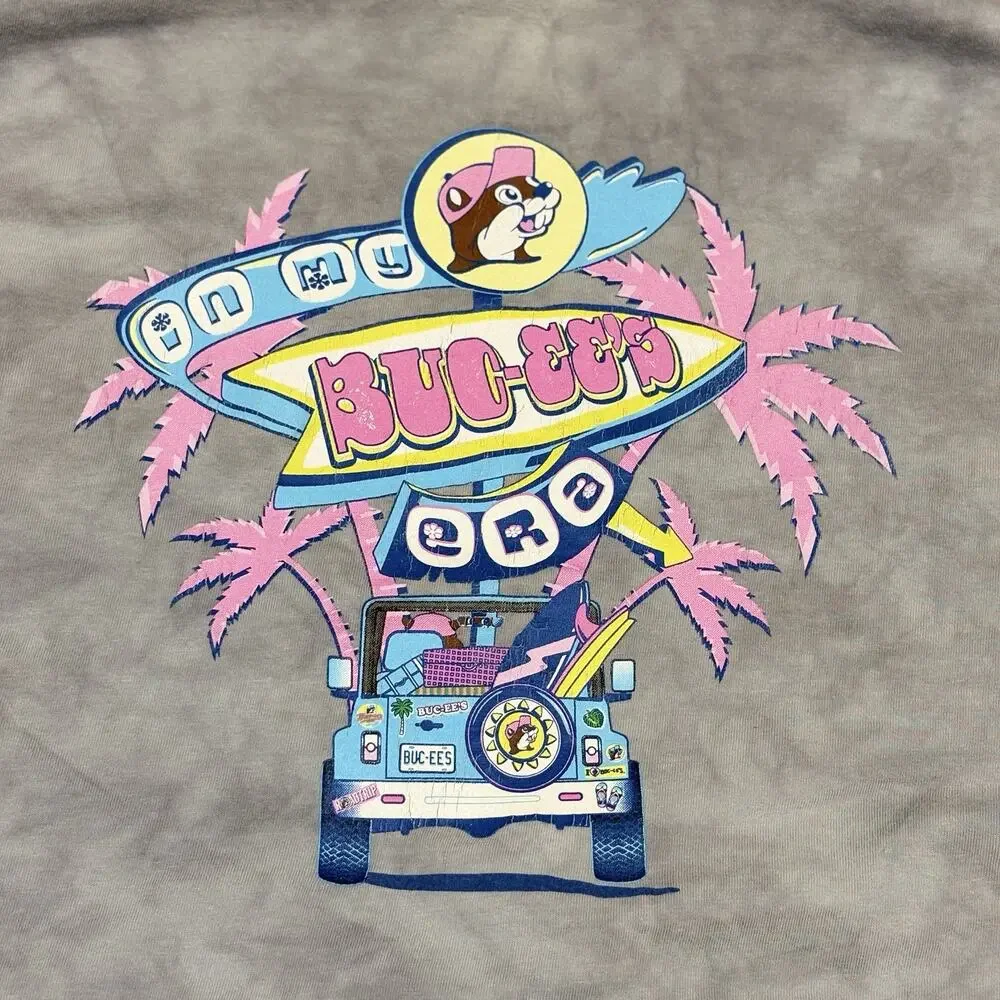 Bucees T Shirt Gray Tie Dye In My Buc-ee's Era Graphic T Shirt Retro Youth S